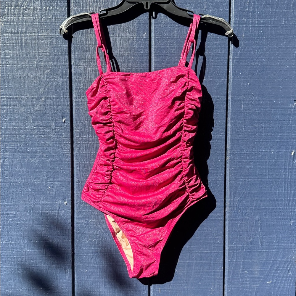 Pink Ruched Cupshe Swimsuit